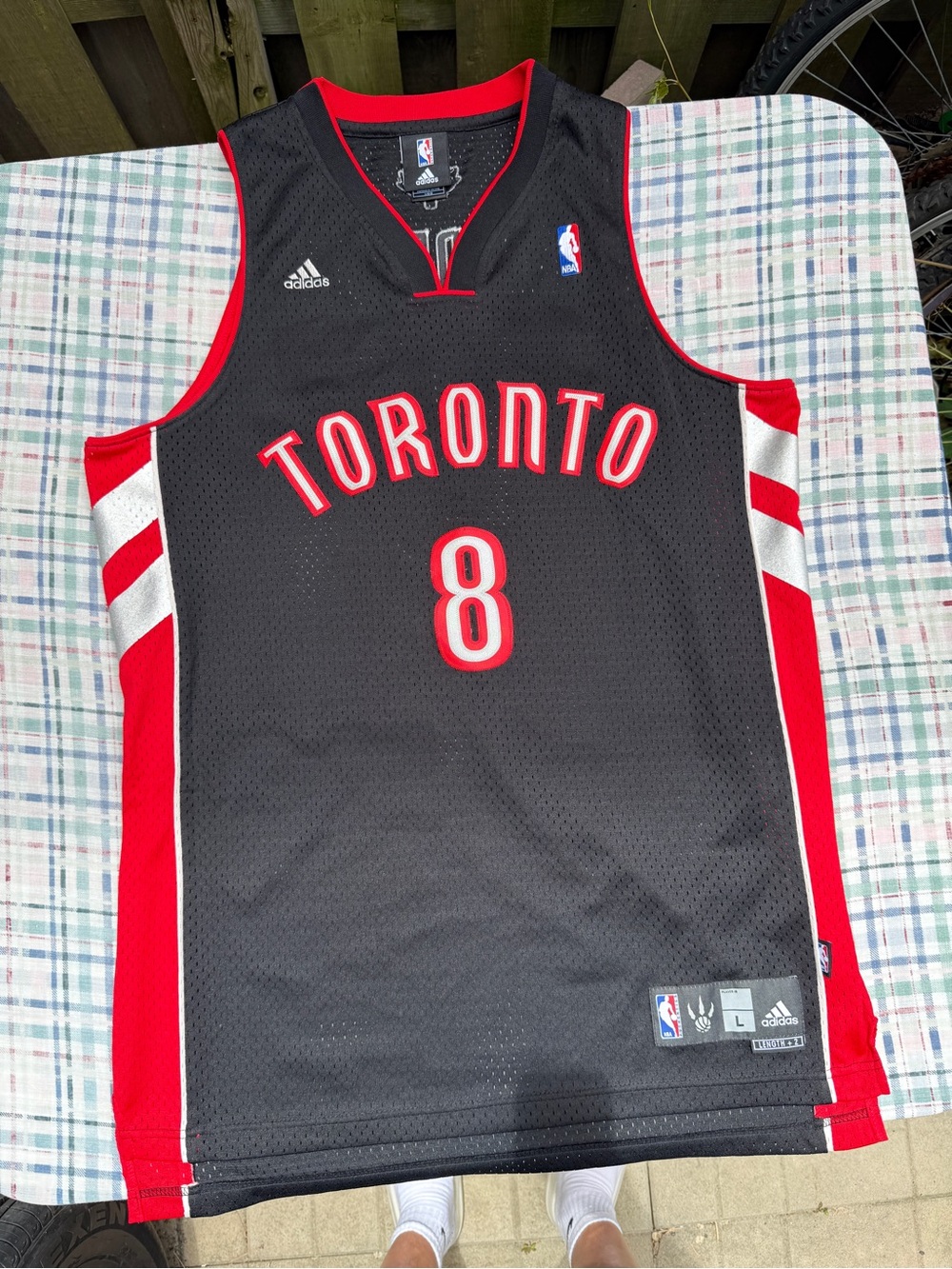 Adidas Toronto Raptors Jose Calderon NBA Jersey 
Size Large